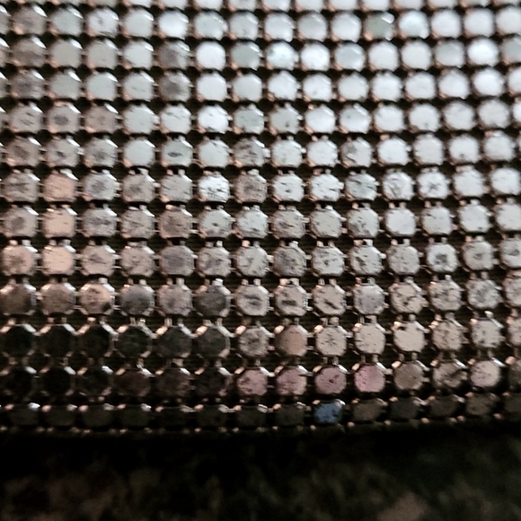 Vintage 80's Elka Silver Scaled Mesh Coin Bag - Picture 3 of 9